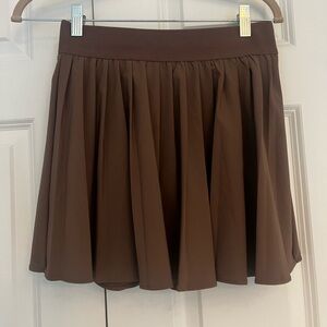 Garage Brown Pleated Skort